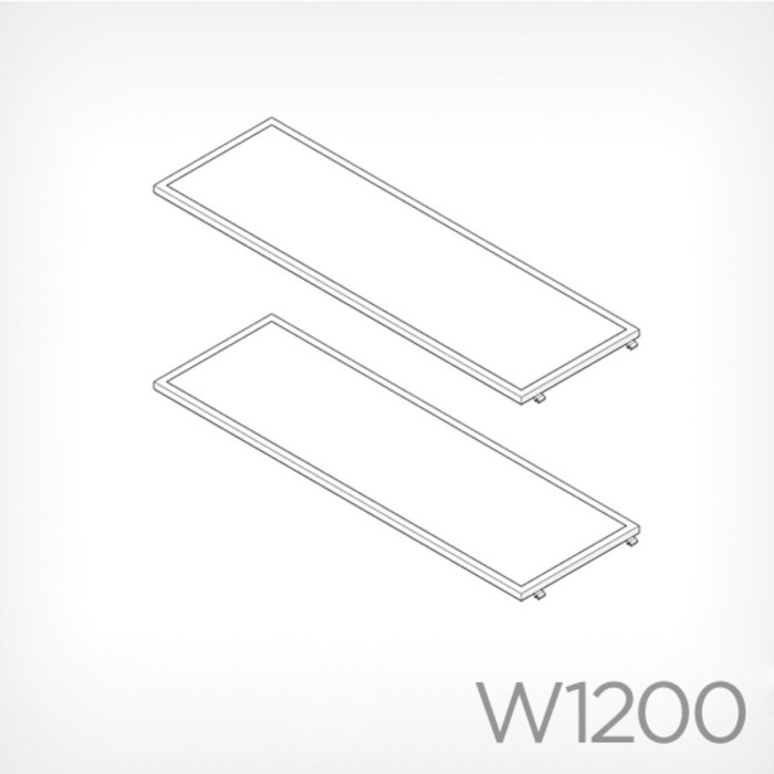 [OUTLET] 선반 D400 W1200 1조(2개)_와이어수납용
