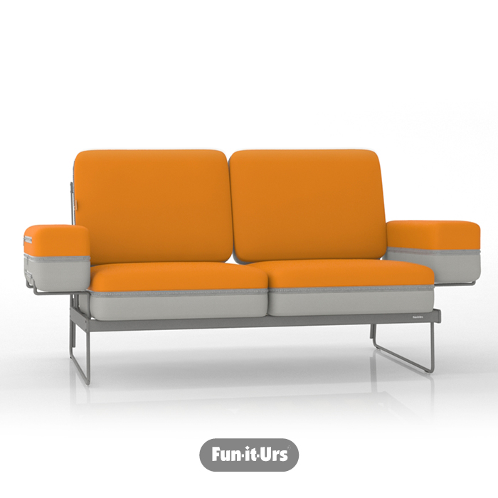 CLOUD sofa 2인 오렌지그레이