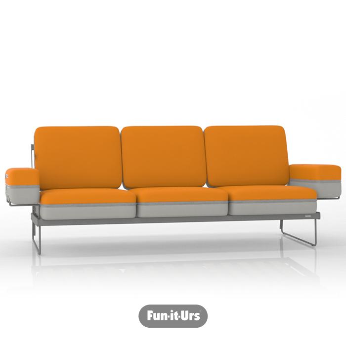 CLOUD sofa 3인 오렌지그레이