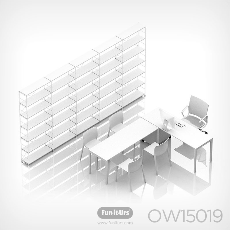 [레이아웃] OW15019 F1데스크+WIRE수납 *옵션별매